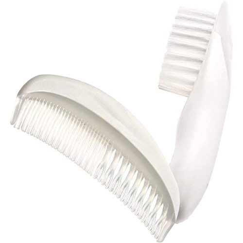 The First Years American Red Cross Baby Comb and Baby Hair Brush - Gentle Tangle Free Baby Grooming Set - Baby Grooming Essentials