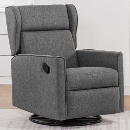 COMHOMA Baby Gliders, Rocking Recliner Chairs & Modern Nursery Chairs, Gray