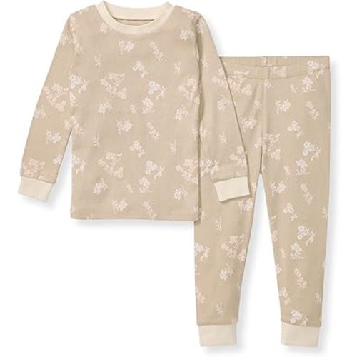 Burt's Bees Baby Baby Girls' Pajamas, Tee and Pant 2-Piece Pj Set, 100% Organic Cotton