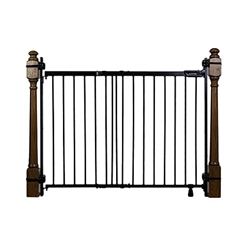 Summer Infant Metal Banister & Stair Safety Baby Gate, 31'-46' Wide, 32.5' Tall, Banister & Wall Mount, Black