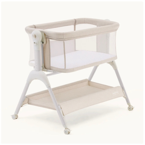 HARPPA Cuddly Sway | 3-in-1 Rocking Baby Bassinet & Bedside Sleeper with Anti-Reflux Mattress for Newborns | Attaches to Bed, Adjustable Height, Tool-Free Setup, Portable Wheels, CPSC Certified, Gentle Rocking Motion | Ideal for Infants, Safe Co-Sleeping
