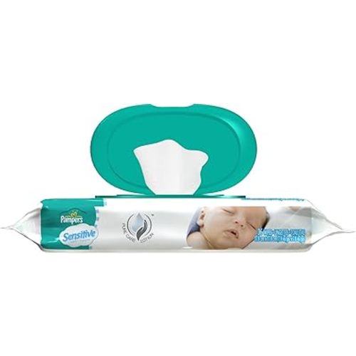 Pampers Sensitive Soft Wipes, Travel Pack, 36 Count (Pack of 12)