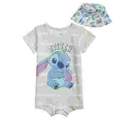 Disney Lilo & Stitch Newborn Baby Boys Romper and Hat Newborn to Infant