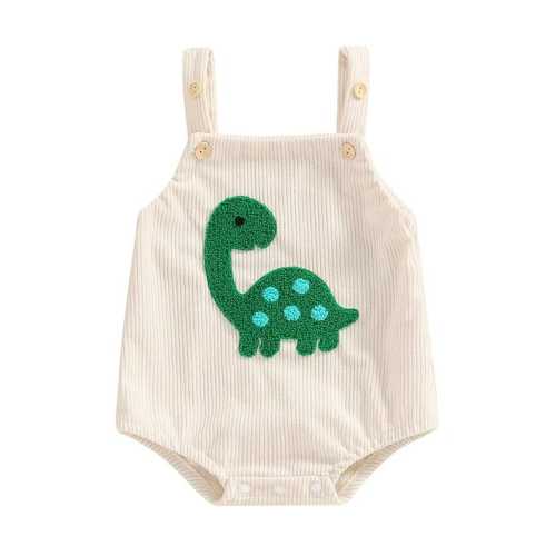 Baby Boy Sleeveless Dinosaur Romper – The Trendy Toddlers