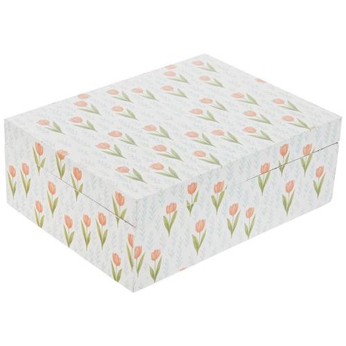Tulips & Leaves Wood Box