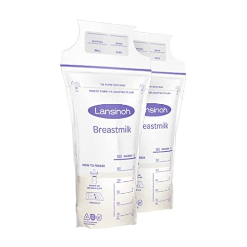 Lansinoh Breastmilk Storage Bags, 200 Count Value Pack, Easy to Use Milk Storage Bags for Breastfeeding, Presterilized, Hygienically Doubled-Sealed, for Refrigeration and Freezing, 6 Ounce - 200.0