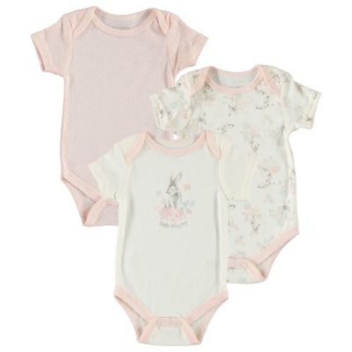 Kyle & Deena Baby Girl Bodysuit 3 Pack Pointelle Avocados Fruity Pink 6-9m