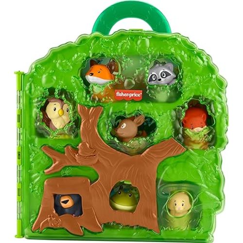 Fisher-Price Little People Toddler Toy Forest Friends Carry Case Playset with Animal Figures