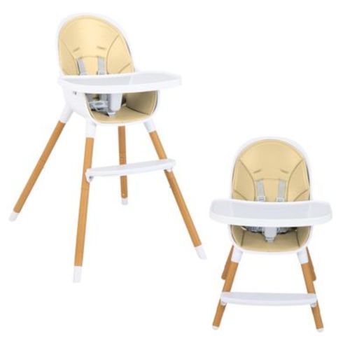 Infans 4-in-1 Infant Feeding Chair Convertible High Baby Chair w/Adjustable Tray