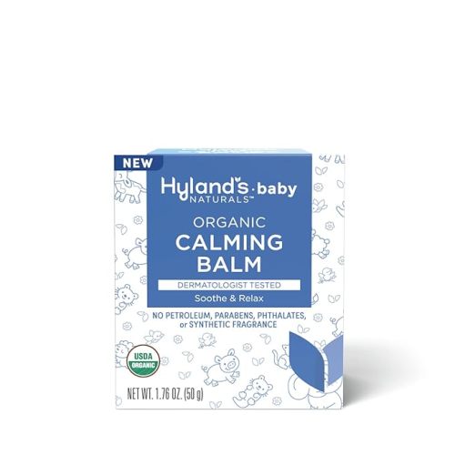 Hyland's Baby Organic Calming Balm, Soothe & Relax, With Organic Lavender, Eucalyptus, & Bergamot Fruit Oil, Safe & Gentle, Dermatologist Tested, 1.76 oz.