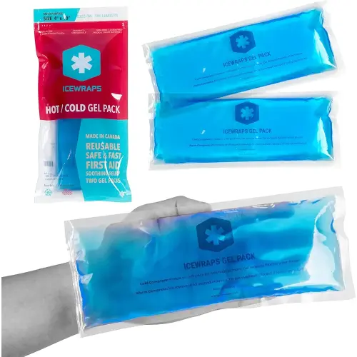 ICEWRAPS 4"x10" Reusable Perineal Ice Packs for Postpartum | Cooling Postpartum Ice Pack Pads | Pack of 2 Ice Pads Blue