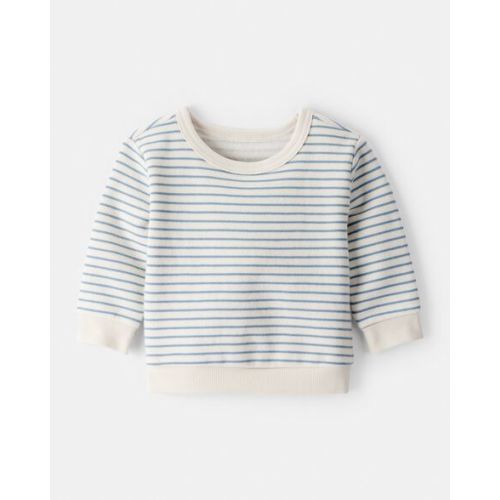 Baby Boy DayDream Fleece Stripe Pullover Sweatshirt - Blue - Carter's | Carter's