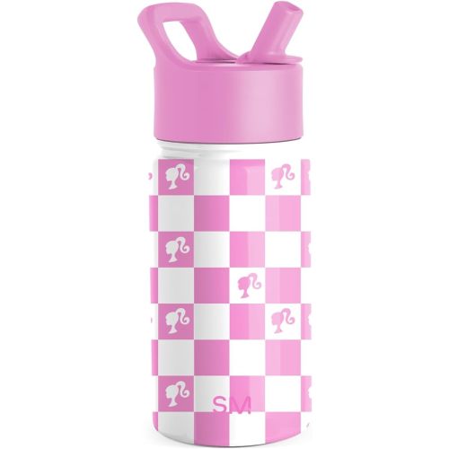 Simple Modern Kids Summit Water Bottle with Straw Lid | Mattel Barbie 14oz Stainless Steel Cup Insulated Tumbler for Girls, School | Barbie Checkmate
