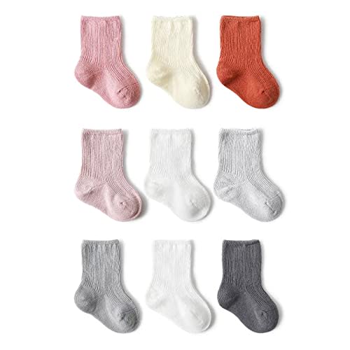 SHARELY SHEEP Toddler Socks Unisex Baby Crew Socks for Infant Boys Girls Stretchy Cotton Socks for Kids Gift 0-36 Months