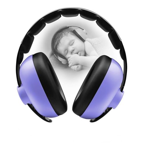 BBTKCARE Baby Ear Protection Noise Cancelling Headphones for Babies for 3 Months to 2 Years - Purple