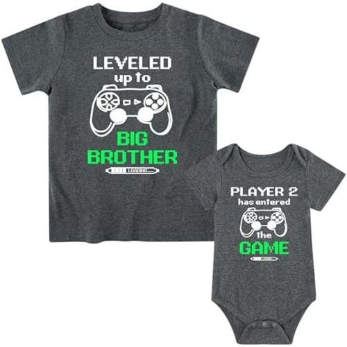 Funnycokid Big Brother Little Brother Matching Outfits Toddler Lil Bro Boy Shirts Set Baby Gifts Clothes