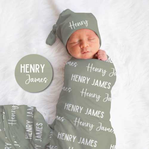 Personalized Swaddle Blanket, Optional Bundle, Newborn Coming Home Outfit Photo Props, Baby Name Announcement Sign, Baby Shower Gift