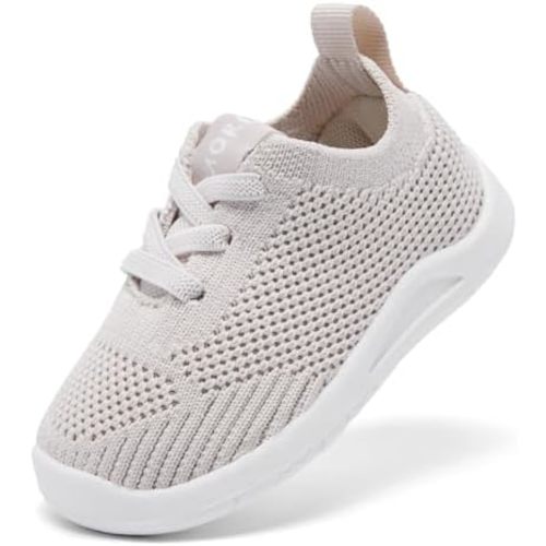 MORENDL Toddler Sneakers Baby Non-Slip Lightweight Breathable Barefoot Shoes Infant Tennis Walking Shoes