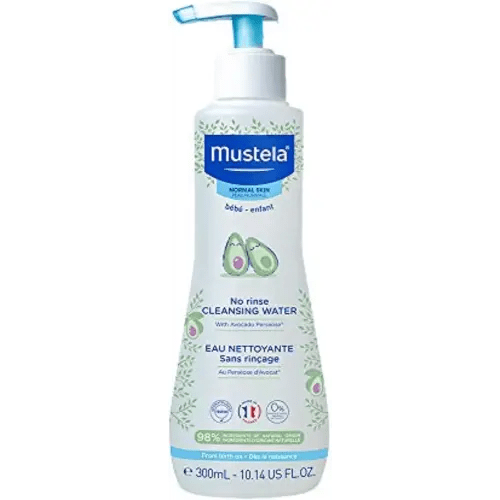 Mustela Baby Cleansing Water - No-Rinse Micellar Water - with Natural Avocado & Aloe Vera - for Baby's Face, Body & Diaper - 1 or 2-Pack - Various Sizes