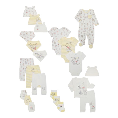 Disney Baby Wishes + Dreams Baby Boys and Girls Unisex Winnie The Pooh Baby Shower Gift Set, 22-Piece, Newborn-6/9 Months
