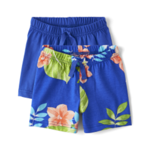 Baby Boys Tropical Shorts 2-Pack - Cool cobalt