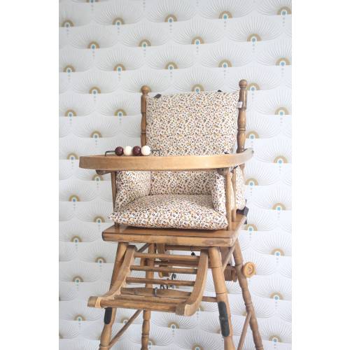 Baby high chair cushion in Oeko-Tex coated cotton / Léo