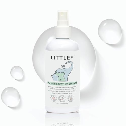 Littley Pacifier & Teether Cleaner | 2 oz | Alcohol‑Free HOCl Spray for Baby Pacifiers, Teethers, Bottles & High‑Touch Toys | Fragrance‑Free | Portable Travel Size