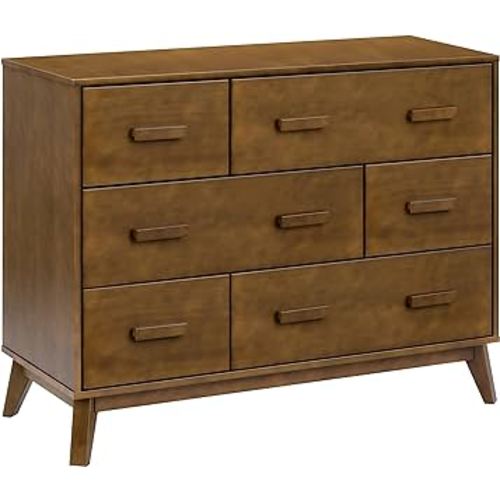 Babyletto Scoot 6-Drawer Dresser in Natural Walnut, Greenguard Gold Certified