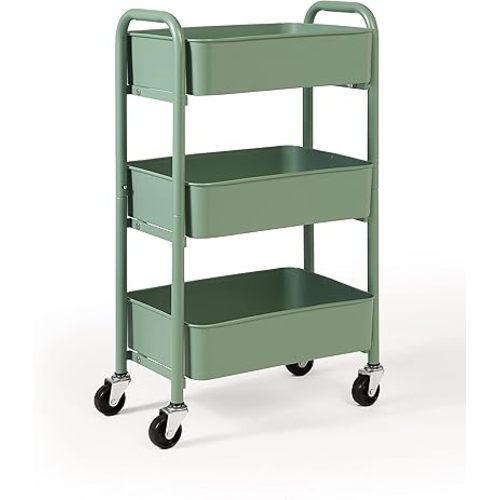 SunnyPoint 3-Tier Diaper/Pumping Mobile Utility Cart (Turq)