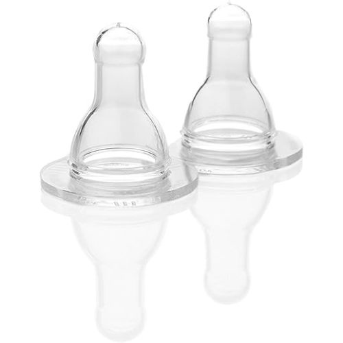 Lifefactory BPA-Free Stage 1 (0-3 Months) Silicone Nipples, 2-Pack