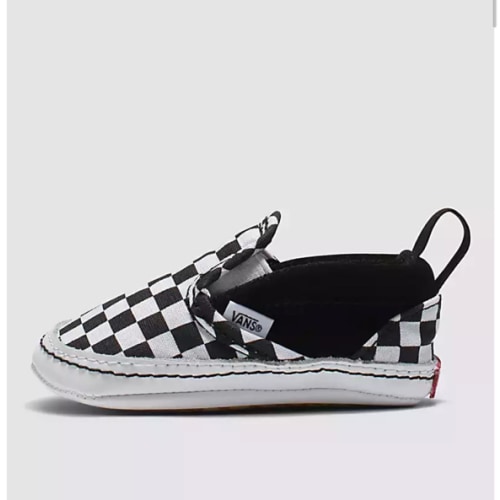 Infant Slip-On V Checkerboard Crib Shoe