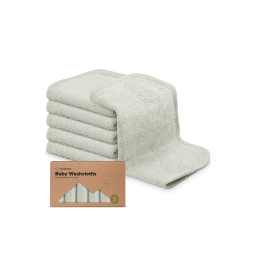 KeaBabies Deluxe Baby Washcloths, Dove