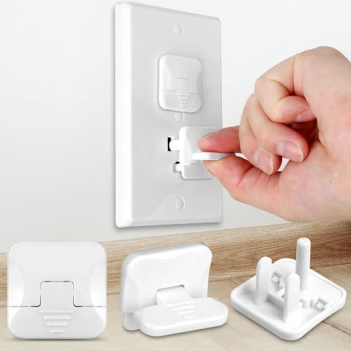 Outlet Covers (55 Pack) with Hidden Pull Handle Baby Proofing Plug Covers 3-Prong Child Safety Socket Covers Electrical Outlet Protectors Kid Proof Outlet Cap