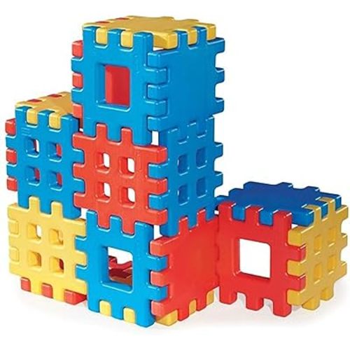 Little Tikes Big Waffle Block Set - 18 pieces, Blue/Red/Yellow