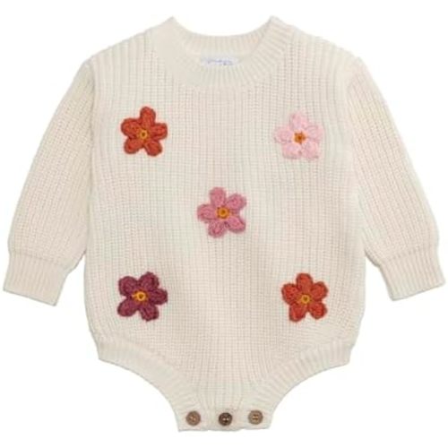 Mud Pie Baby Girls Kids Daisy Sweater Bubble