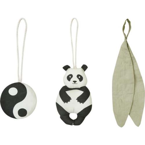 Rattle Toy Hangers, Panda (Set Of 3) - Lorena Canals | Maisonette
