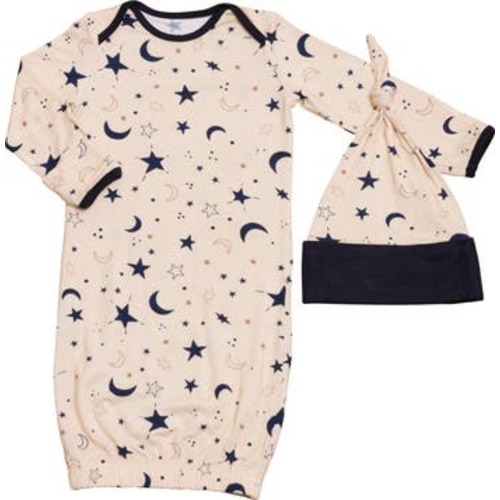 Gown & Hat Set, 0-3M