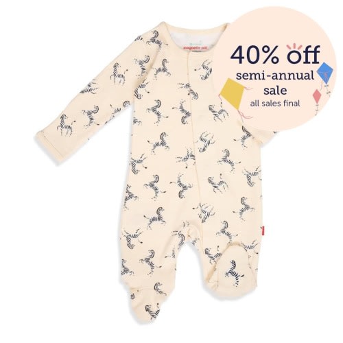 game for play organic cotton magnetic parent favorite footie | egret