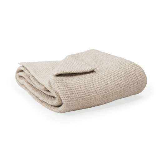 Organic Waffle Baby Blanket in Sand