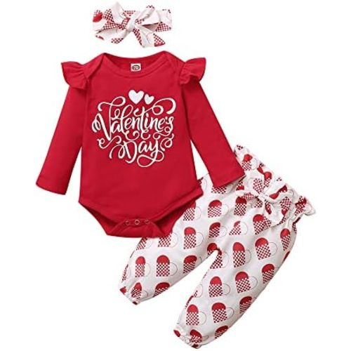 Infant Baby Girl Clothes Newborn Girl Outfit Long Sleeve Romper Pants Set Cute Baby Clothes for Girls Fall/Winter