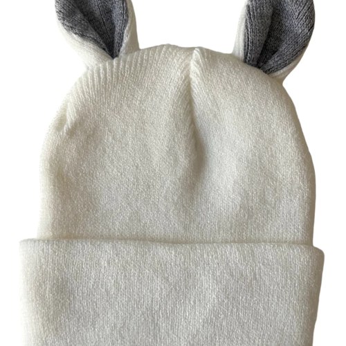 Baby's First Hat, Warm White/Grey Bunny – SpearmintLOVE