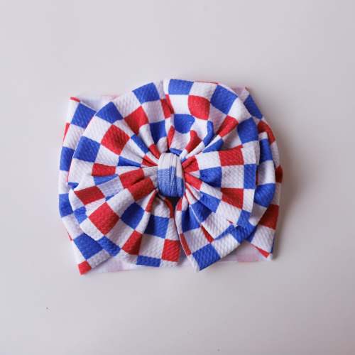 Royal Red Checkers Headwrap