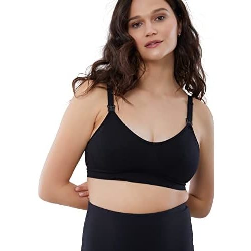 Ingrid and Isabel Basics Nursing and Pumping Bra - Comfortable Breast Pump Bra Hands Free - Soft and Easy to Use