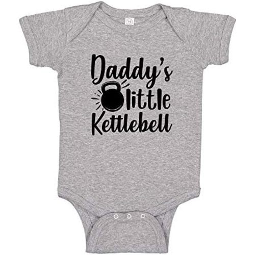 Gym Baby One Piece Bodysuit Daddy's Little Kettlebell Workout Toddler T-Shirt