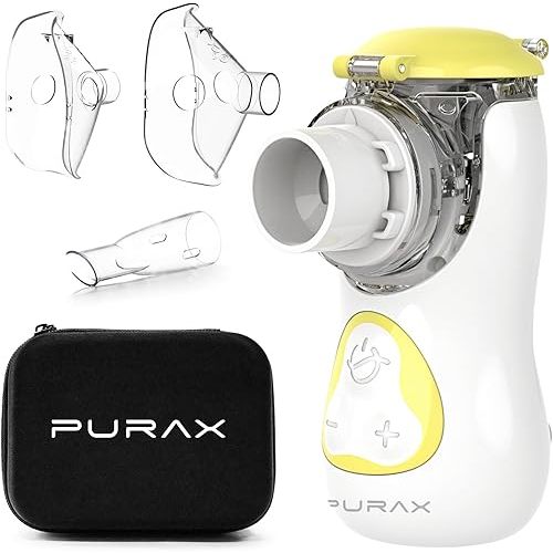 Portable Nebulizer for Adults and Kids - Rechargeable,Quiet Handheld Mesh Nebulizer Machine with Carrying Case for Breathing Treatment at Home, Office, and Travel