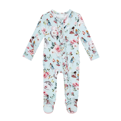 Ruffled Zippered Footie