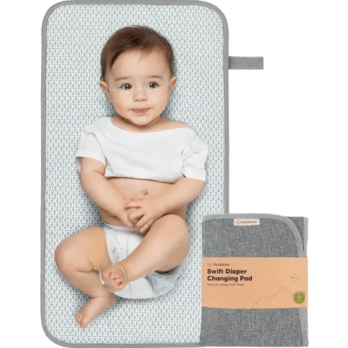 Portable Diaper Changing Pad - Waterproof Foldable Baby Changing Mat - Travel Diaper Change Mat - Lightweight Changing Pads for Baby - Baby Changer - Machine Washable (Classic Gray)