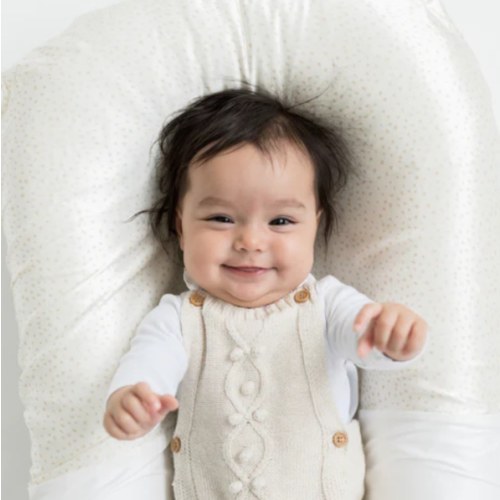 Silk Bassinet/Lounger Sheet in Fawn Terrazzo