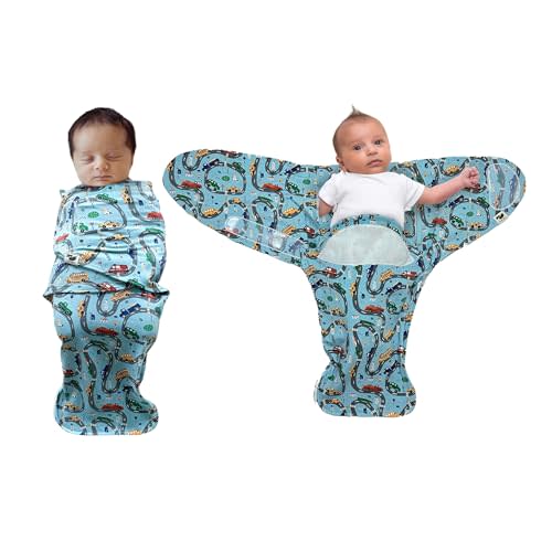 Norani Baby Snugababe Swaddle Pod for Newborns – Secure Arm Inserts Prevent Escape, Easy-Zip for Diaper Changes, Award-Winning Best Sleep Solution, Car Design