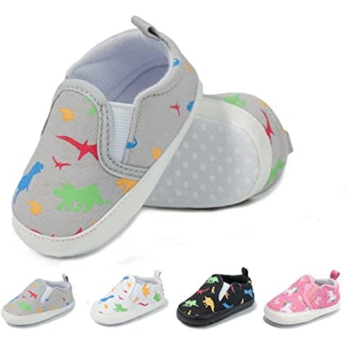Meckior Infant Baby Girls Boys Canvas Shoes Soft Sole Toddler Slip On Newborn Crib Moccasins Casual Sneaker Austin Boy's Flat Lazy Loafers First Walkers Skate Shoe